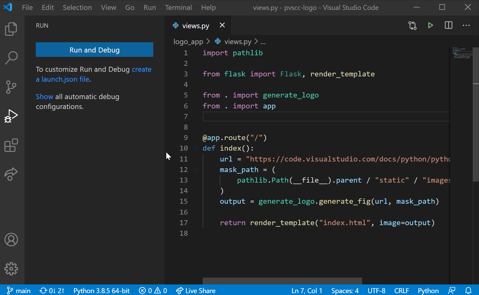 Python Extension for VS Code Demo 1