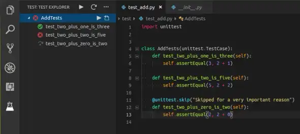 Python Test Explorer Demo